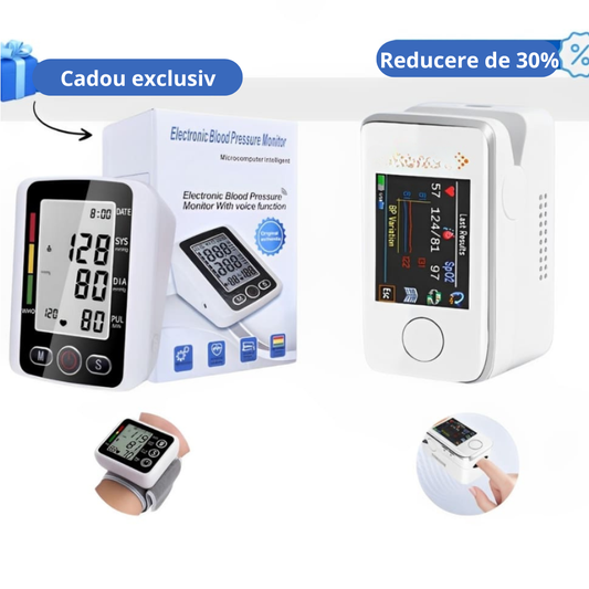 Glucometru multifuncțional + tensiometru electronic – CUMPĂRAȚI 1 ȘI PRIMIȚI AL DOILEA GRATUIT